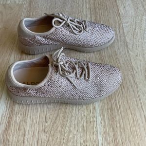 Rose Gold Rhinestone Sneakers Aldo Womens Size 6